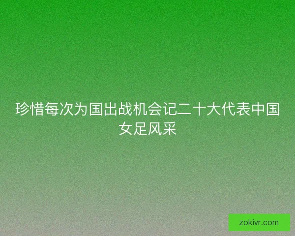 珍惜每次为国出战机会记二十大代表中国女足风采